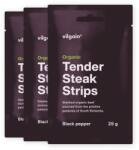Vilgain Multipack 5 pièces - BIO Szárított steakcsíkok -⁠ prémium tehénfajtáktól származó szárított húscsíkok, több mint 92% minőségi marhahús minden csomagban, praktikus snack utazáshoz