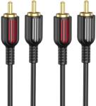 BOROFONE Кабел BL13 - 2RCA на 2RCA - 1, 5m - Черен KP28006 (28006)