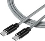 Tactical Aramid допълнително здрав кабел USB-C/USB-C 100W 20V/5A - 2m - Сив KP31194