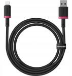 Baseus kábel Dura 2.4A 1m (piros-fekete) (6932172669966)