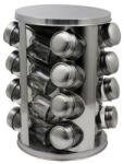 Voltz Бурканчета за подправки на стойка Oliver Voltz OV51217A16, 16 бр, 4 нива, Инокс (RP51217A16 silver)