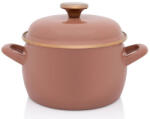 Metalac Oala cu Capac Metalac Mocha Mousse Email 3.1L Diametru 18CM Maro (388752)