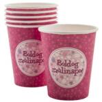  Szülinapi papír pohár 6 darabos - 250 ml, pink (10540FUN003)