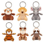  Kulcstartó, vadállatok, 10 cm plüss, 6 féle (453435)