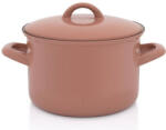 Metalac Oala cu Capac Metalac Mocha Mousse Email 2L Diametru 16CM Maro (388880)