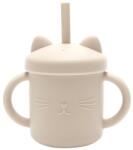 Lorelli Силиконова чаша с дръжки и сламка Lorelli - Natural, Beige (10230660005)