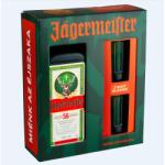 Jägermeister ajándékcsomag 2 shot pohárral DRS (0, 7L / 35%) - whiskynet