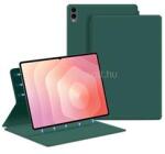 Gigapack Samsung Tab S11 Ultra 5G / Tab S11 Ultra WIFI GIGAPACK Tok álló, bőr hatású aktív FLIP, asztali tartó, SÖTÉTZÖLD (GP-177296) (GP-177296)