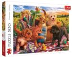 Trefl 500 db-os puzzle - Kiskutyák és kiscicák kosárban (37488) (37488)