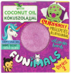 Funimals fürdőgolyó Happy Unicorn, kékszőlő illattal, meglepetés figurával - 80g