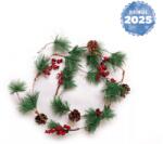 DekorTrend Karácsonyi girland LED világítással, 46 led, meleg fehér, 8 funkció (KGR_011) - kontaktor