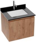 Spectrum Set mobilier suspendat cu lavoar sub blat, Spectrum, Asturias 60 cm, riflat, lemn (46616)