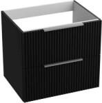 Spectrum Mobilier suspendat pentru lavoar pe blat Spectrum, Omaha, finisaj riflat, 60 cm, negru mat (34651)
