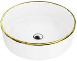 Spectrum Lavoar pe blat Spectrum, Rosina Gold Line, rotund, alb-auriu (25130) - e-baie