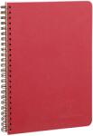 Clairefontaine Age Bag A5 spirálfüzet, 50 lap, bársonyos pergamenpapír 90 g/m2, PEFC tanúsítvánnyal, bőrhatású kartonborítóval, 148x210 mm, Dictando, piros (EMG785362C)
