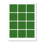 CDRmarket Öntapadó címkék 60 x 60 mm, 12 címkék, A4, 20 ív, zöld (R0ECO.6060GREEN)