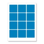 CDRmarket Öntapadó címkék 60 x 60 mm, 12 címkék, A4, 20 ív, kék (R0ECO.6060BLUE)