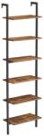 VASAGLE Raft cu 6 polițe, design industrial, PAL și oțel, 204, 8x60x3 (LLS103B01) Raft