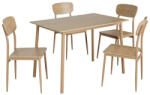 TEMPO KONDELA Étkezőgarnitúra 1+4, természetes tölgy, LAMIR (397055)
