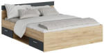 TEMPO KONDELA Ágykeret, 160x200, artisan tölgy/grafit, MICHIGAN NEW (373283)