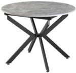 TEMPO KONDELA Kihúzható étkezőasztal, beton/fekete, 100x100-140x75 cm, ABERO TYP 1 (400786)