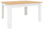 TEMPO KONDELA Étkezőasztal kinyitható, tölgy craft arany/tölgy craft fehér, 135-184x86 cm, SUDBURY (264025)