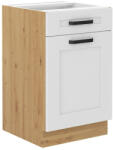 TEMPO KONDELA Alsó szekrény, fehér/artisan tölgy, LULA 50 D 1F 1S BB (362707)