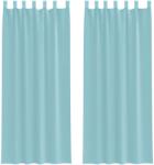 vidaXL 2 db türkizkék fátyolfüggönyök hurokkal 140x260 cm 0.33 kg 4102330 (4102330)