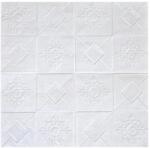 SDEPOT 50 SDEPOT® mennyezeti csempe készlet, 3 mm vastag, 70x70 cm, elegáns modell, fehér (SET50_TAPET_15_ALB)