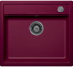 SCHOCK Schock Mono N-100 konyhai mosogatótálca 570 x 510 mm Cristadur Berry, bogyószín és szűrőkosár, távműködtető gomb, túlfolyó takaró Gunmetal (SETMN100BEPVGUB)