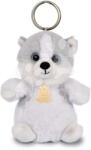 Histoire d'Ours Breloc de pluș cățeluș husky The Soft Stretch Husky Key Ring Histoire d’ Ours gri 12 cm (HO3290)