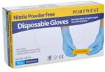  Védőkesztyű, egyszer használatos, nitril, XL méret, púder nélküli, kék (MED206) - papirdepo