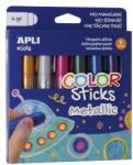 APLI Tempera kréta készlet, APLI Kids Color Sticks Metallic , 6 különböző metál szín (LCA14405)
