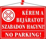  Információs tábla, 35x25 cm, Kérem a bejáratot szabadon hagyni! , piros (LUIN042) - papirdepo