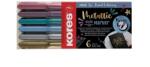 Kores Ecsetirón készlet, KORES Metallic Style , 6 metál szín (IK21461)