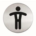 DURABLE Információs tábla, rozsdamentes acél, DURABLE Férfi WC (DB490523) - papirdepo