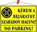  Információs tábla, 35x25 cm, Kérem a bejáratot szabadon hagyni! , sárga (LUIN041) - papirdepo