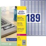 Avery Zweckform Etikett, 25, 4x10 mm, poliészter, időjárásálló, AVERY ZWECKFORM, ezüst, 3780 etikett/csomag (AYL600820)