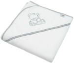 NEW BABY Gyermek frottír törölköző hímzéssel és kapucnival New Baby 80x80 fehér maci