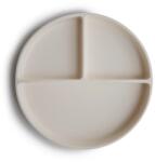  mushie szilikon csúszásmentes lapostányér - krémfehér (810052464251)