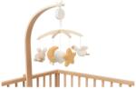 Little Dutch zenélő körforgó natúr fa vázzal - Newborn Naturals (LD8400)