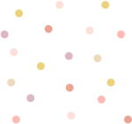  Színes pöttyök falmatrica | Rose & sun (M_szines_pottyok_rose_sun)