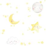  Éjszakai égbolt + apró csillagok falmatrica (M_ejszakai_egbolt_csillagokkal)