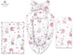 MimiNu - Set 4 in 1 Cosulet bebelus Baby Cocoon 75x55 cm, Cu volanase, Husa 100% bumbac, Din bumbac certificat Oeko Tex Standard (6426972012577)
