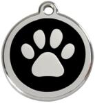 Red Dingo Rozsdamentes mancs mintás acél biléta fekete - dogshop