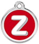 Red Dingo Rozsdamentes Z betű mintás acél biléta - dogshop