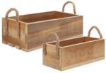 Belle Vous Set 2 ladite din lemn pentru depozitare si transport fructe si legume, Belle Vous, ladita mica 28x13x10 cm, ladita mare 36x21.8x12.5 cm (5060647245092)