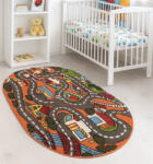  Gyerek Szőnyeg Ovàlis Autópályás Narancs 150x220cm