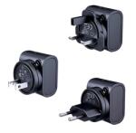 Remax încărcător de călătorie cu priză Type-C (30W, încărcător rapid PD, GaN, EU, UK, US) NEGRU (RP-U192)