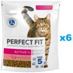 Perfect Fit Active 1+ 6x750 g marhahúsban gazdag teljes értékű szárazeledel felnőtt macskák számára